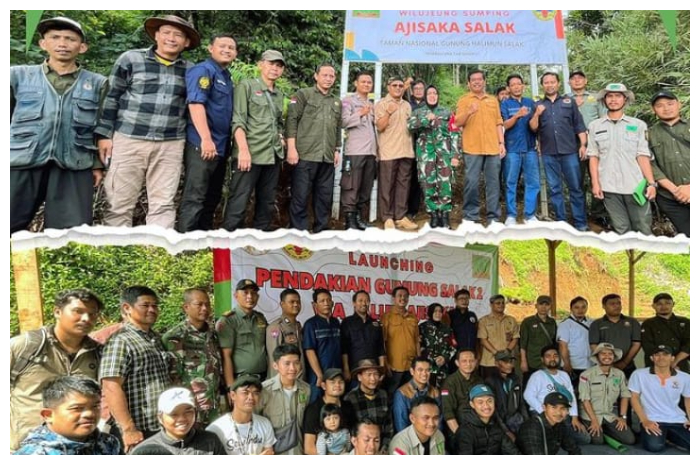 Pembukaan jalur Pendakian Gunung Salak melalui Pos Ajisaka, Kecamatan Tamansari, Kabupaten Bogor.