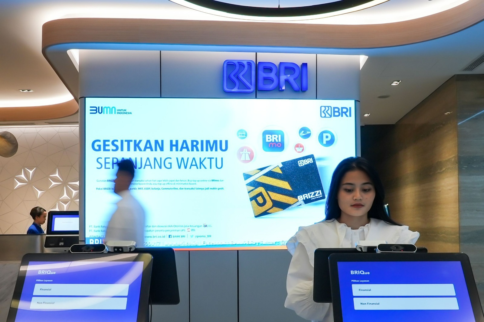 Ilustrasi kantor pelayanan BRI.
