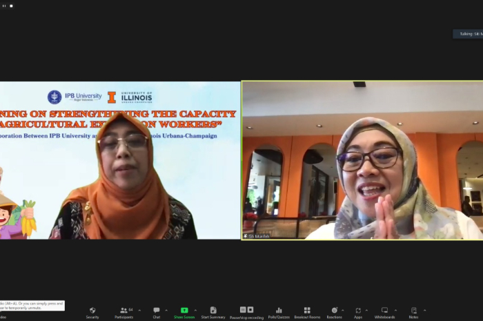 Pelatihan Penguatan Kapasitas bagi Penyuluh Pertanian secara online, pada Kamis (4/7/2024).