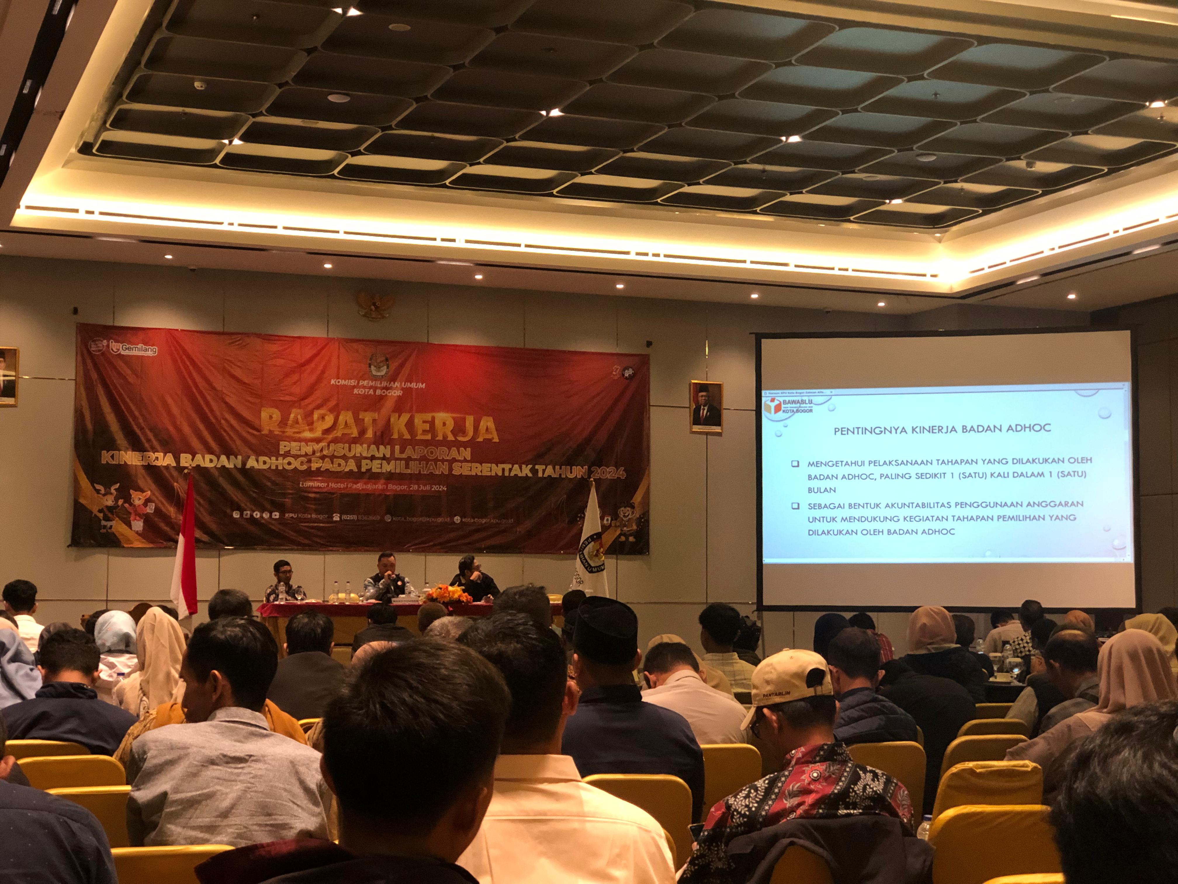 KPU Kota Bogor Gelar Rapat Kerja Antar Tingkatan Badan Adhoc