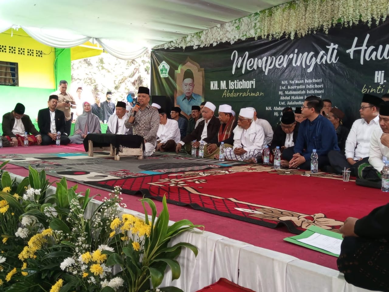 Bakal Calon Gubernur Jawa Barat, Ilham Akbar Habibie menghadiri Haul pendiri Pesantren Darut Tafsir KH. M. Istichori di Ciampea Kqbupaten Bogor