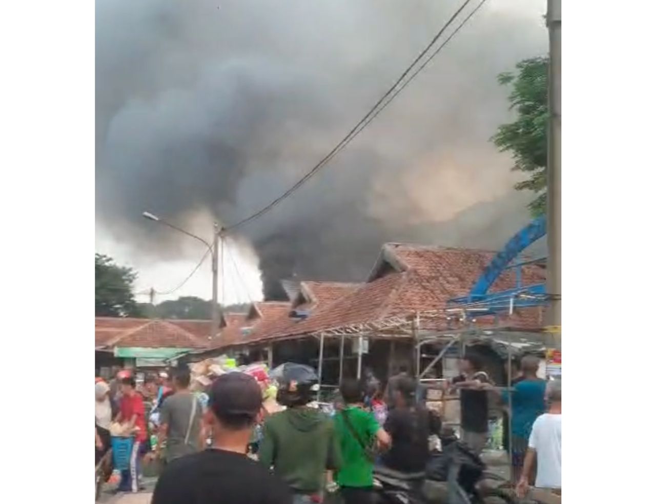 Kebakaran Pasar Ciampea Bogor.