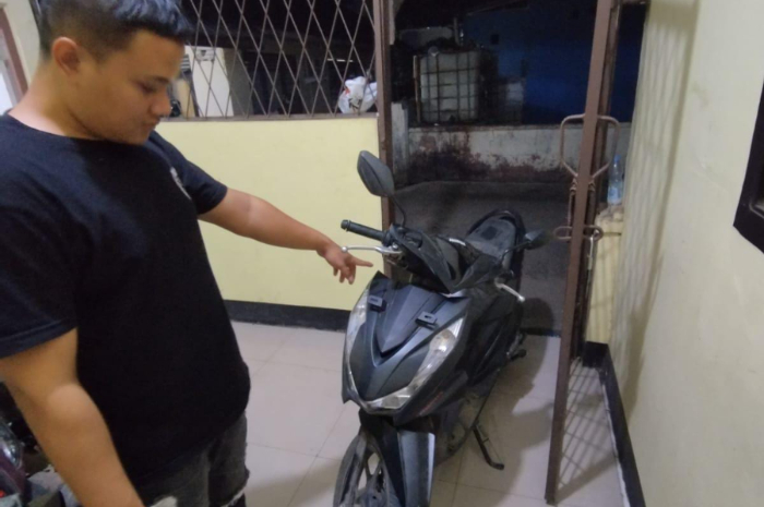 Motor milik warga Jonggol yang sempat hilang dibawa pelaku curanmor.