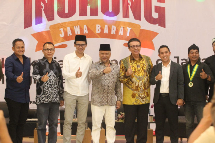 Sarasehan Inohong Jabar di Auditorium Universitas Nusa Bangsa  Bogor, Minggu (8/7/2024)