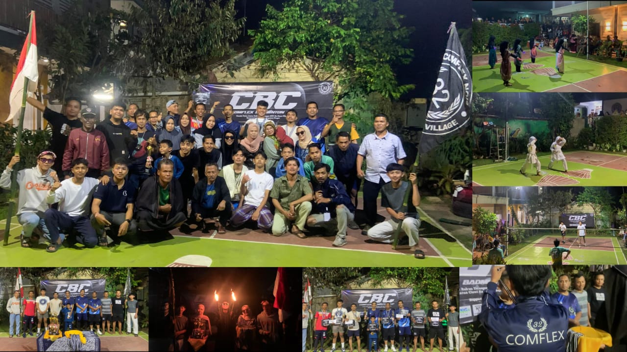 Pemuda Desa Cibedug, Kecamatan Ciawi, Kabupaten Bogor, sukses menggelar turnamen badminton antar RT.