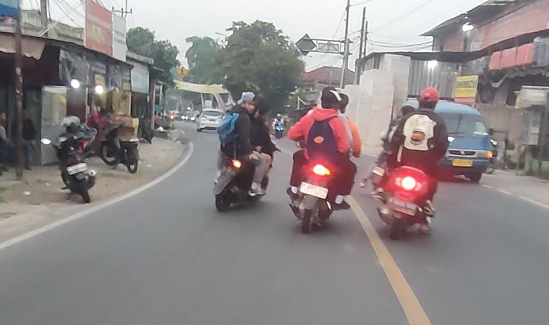 Ilustrasi pelajar melarikan diri hendak tawuran usai alami kecelakaan dan dibubarkan warga di wilayah Barat Kabupaten Bogor.