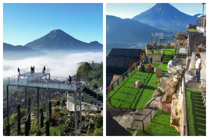 Vila dan Cafe Pintu Langit Cipanas yang terletak di Kampung Sukatani, Pacet, perbatasan Kabupaten Cianjur dan Bogor, Jawa Barat 43253.