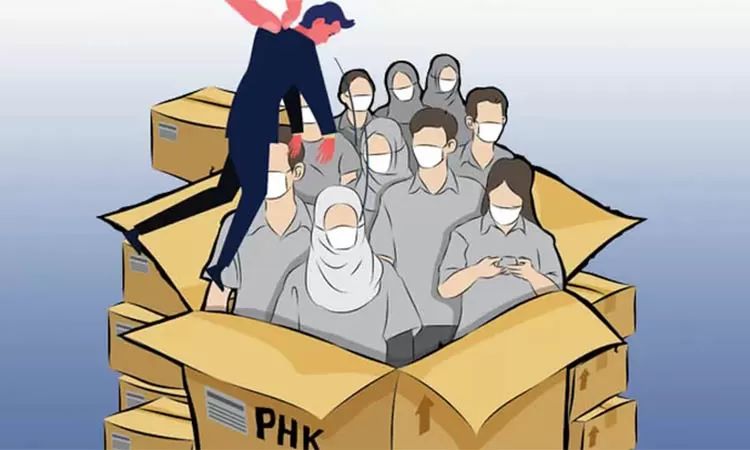 Ilustrasi PHK massal karyawan industri elektronik