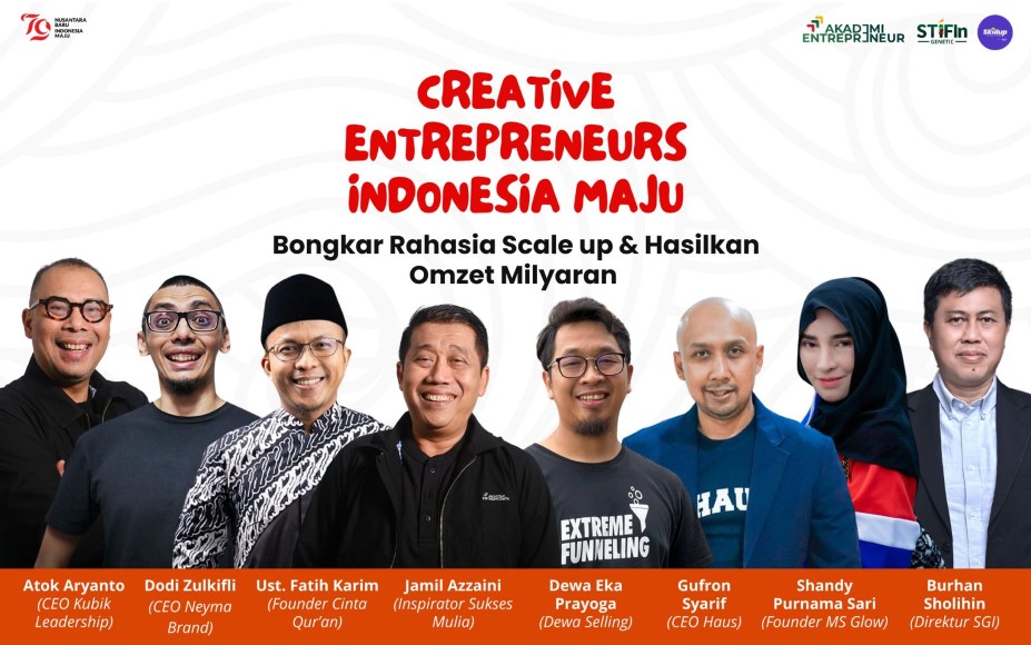 Program yang digelar STIFIn Genetic, &ldquo;Creative Entrepreneurs Indonesia Maju&rdquo;, diharapkan semakin banyak pengusaha muda Indonesia.