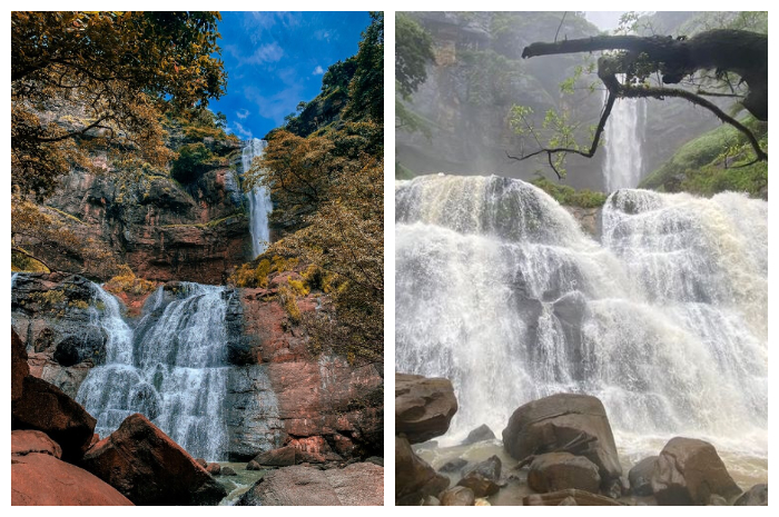 Curug Cikanteh yang berada di Dusun Cikanteh, Desa Ciwaru, Kecamatan Ciemas, Kabupaten Sukabumi, Jawa Barat.