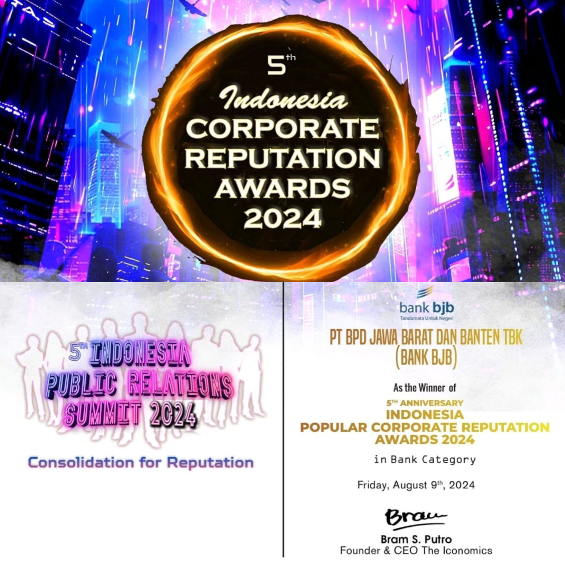 bank bjb Raih Corporate Reputation Awards 2024