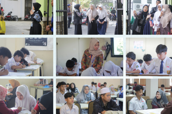 Psikotes dan wawancara siswa baru SMK Amaliah, Ciawi Bogor
