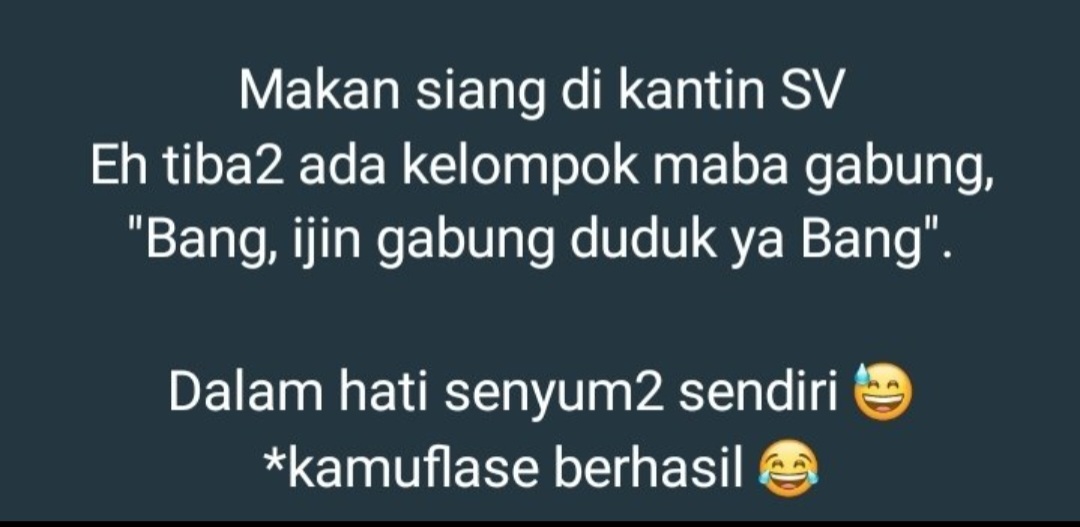 Status dosen bertemu mahasiswa baru IPB University Bogor di kantin.