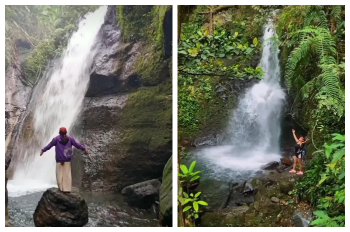 Curug Kiara, yang berlokasi di Desa Tapos 1, Kecamatan Tenjolaya, Kabupaten Bogor, Jawa Barat.