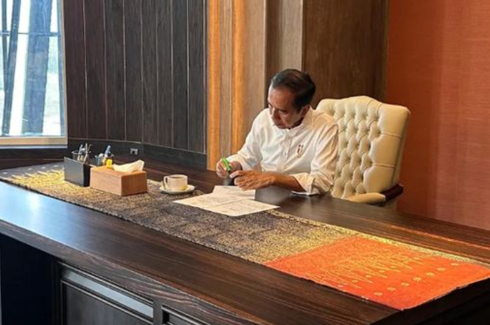 Presiden Joko Widodo saat kerja di IKN.
