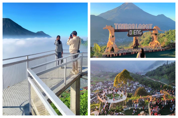 Taman Langit Dieng yang berada di&nbsp;Gardu Pandang, Sidorejo, Desa Tieng, Kecamatan Kejajar, Kabupaten Wonosobo, Jawa Tengah.