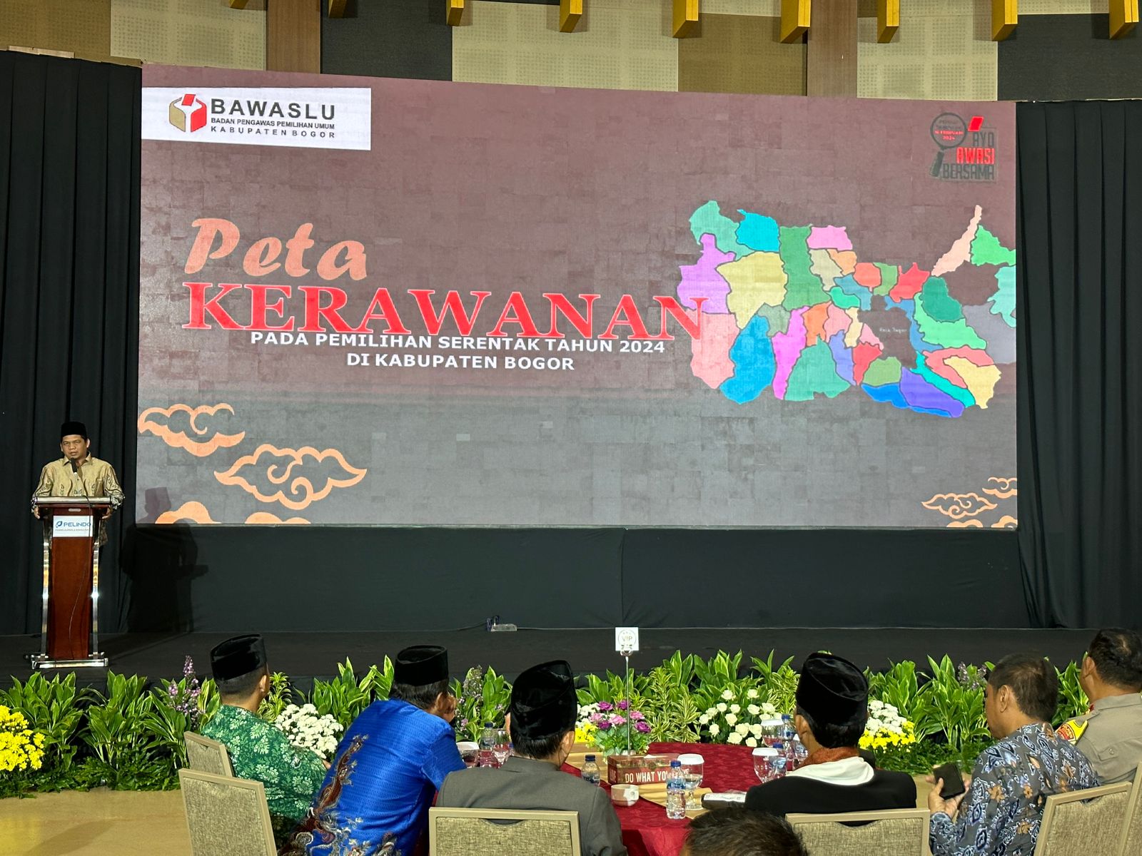 Pemkab Bogor bersama Bawaslu Kabupaten Bogor meluncurkan peta kerawanan pemilihan serentak tahun 2024.