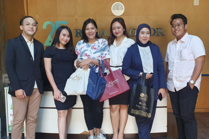 Himpunan Humas Hotel Cabang Bogor, bersilahturahmi ke Graha Pena Radar Bogor Jl KH Abdullah Bin Nuh, Yasmin Rabu (14/8/2024).
