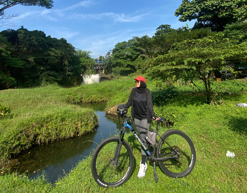 Pemandangan di Saung Teplan, tempat wisata gratis di Bogor.