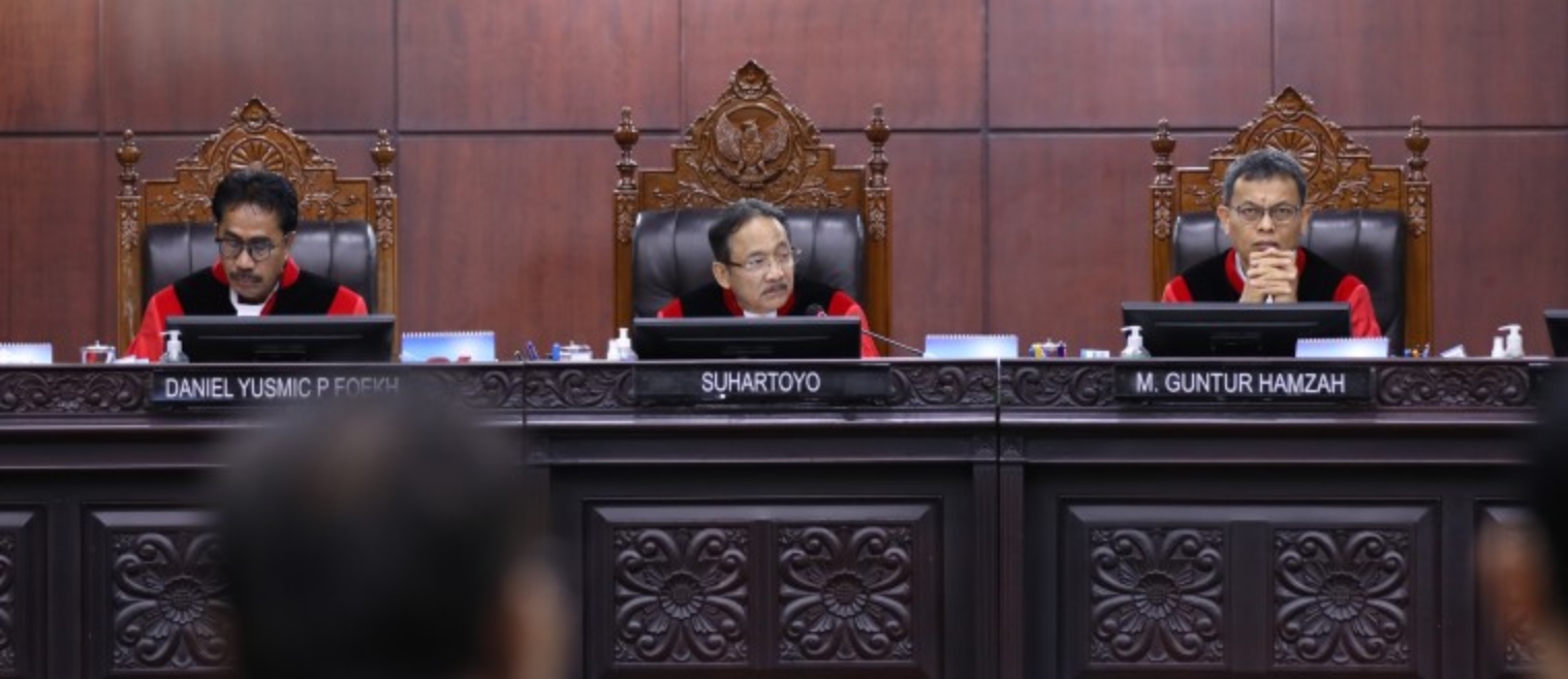 Suasana sidang PHPU Anggota DPRD Dapil 3 Kota Bogor yang diselenggarakan Mahkamah Konstitusi. (Dok Humas Mahkamah Konstitusi).