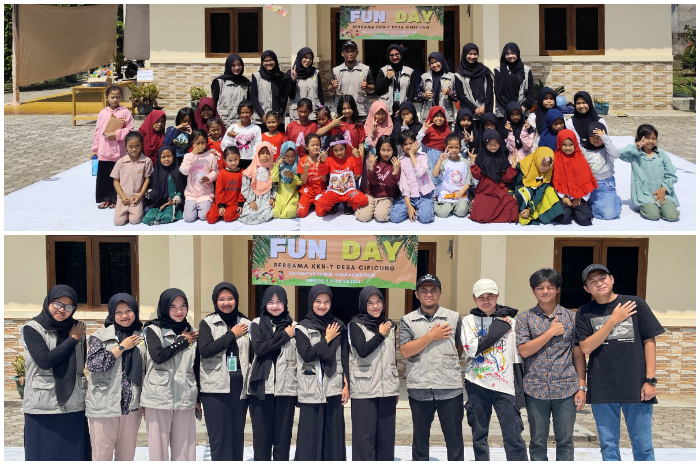 Mahasiswa KKN Unida mengadakan program Fun Day kepada anak-anak Desa Cipicung, Bogor.