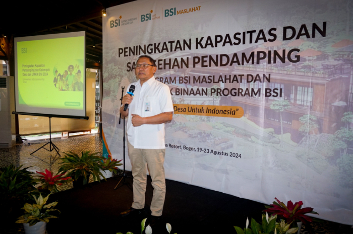 BSI Maslahat mengadakan sarasehan dan pelatihan peningkatan kapasitas bagi pendamping dan pengurus kelembagaan Program Desa BSI (Bangun Sejahtera Indonesia) di Hambalang