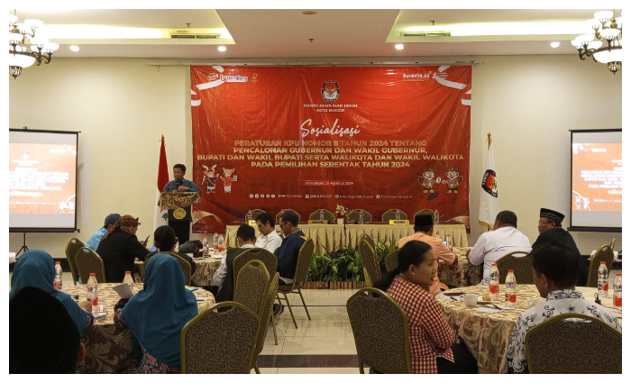 KPU Kota Bogor melakukan sosialisasi tentang syarat pencalonan di Pilwalkot Bogor November nanti. Foto: Fikri/Radar Bogor