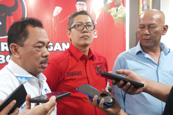 Partai PAN dan Gerindra menyambangi Kantor DPC PDIP Kota Bogor.