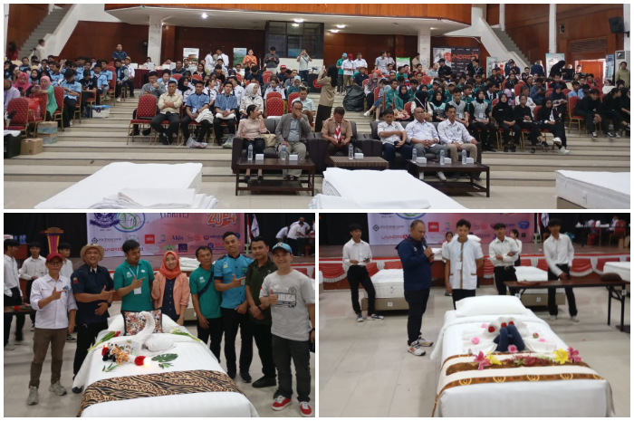 Bed Making Competition atau kompetisi merapikan dan menata tempat tidur di Gedung Kemuning Gading, Kota Bogor Rabu (21/8/2024).