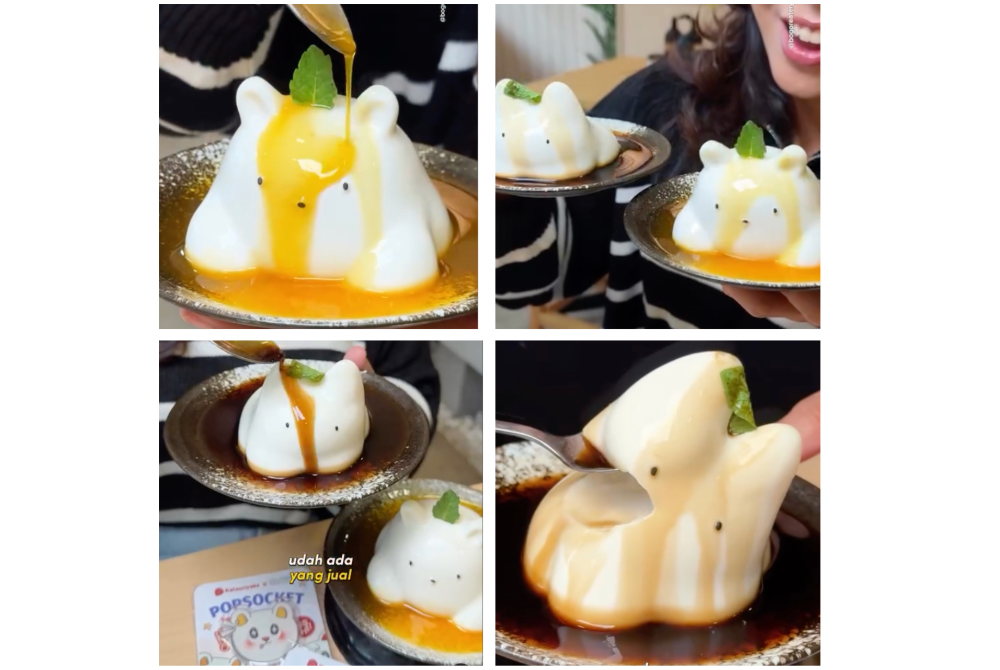 Jiggly puding yang ada di Katsunyaka Bogor.