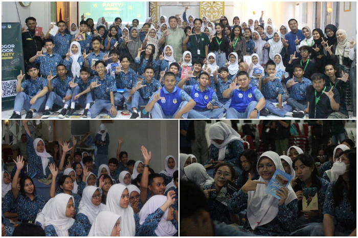 Program Bogor Book Party Goes to School di sekolah Kota Bogor.