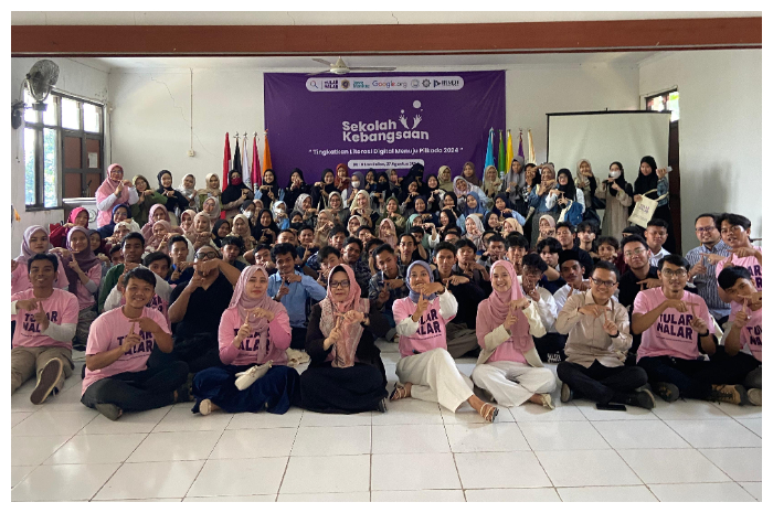 Pelaksanaan program Sekolah Kebangsaan Tular Nalar yang diselenggarakan IAN Laa Roiba Bogor, Selasa&nbsp;(27/8/2024).