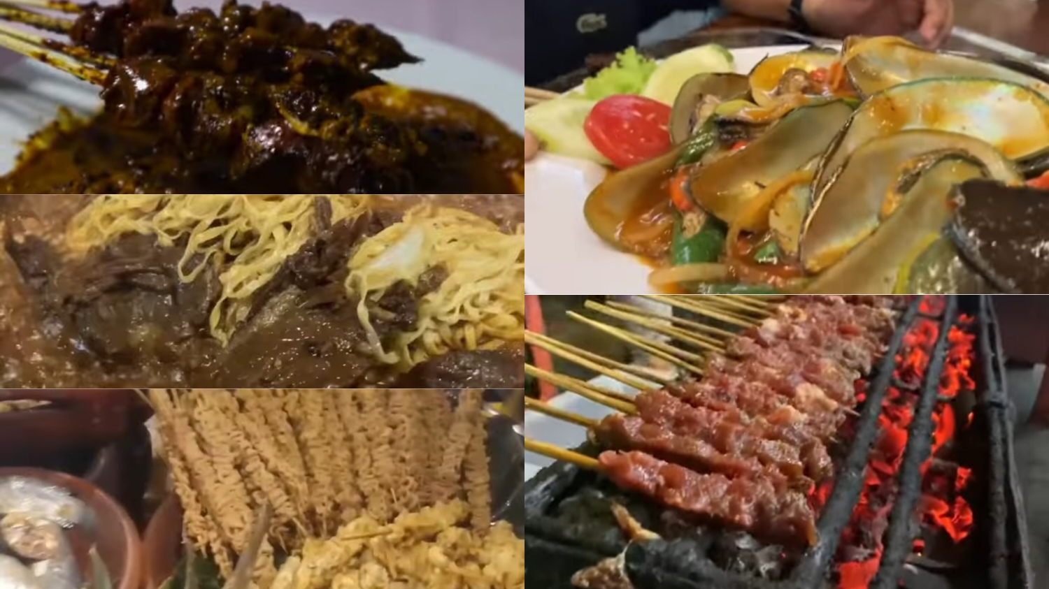 Ilustrasi kuliner malam di Bogor, dari mulai sate, nasi goreng dan martabak yang super enak. Wajib kamu cobain sekarang juga.