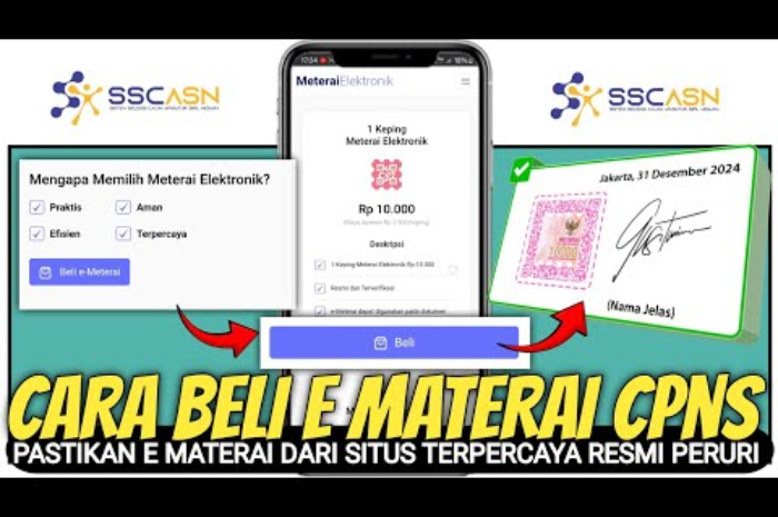 Cara membeli e-Materai CPNS 2024.