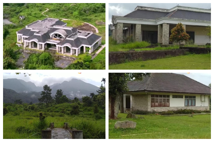 Kondisi bangunan Villa Soeharto yang berada di Kaki Gunung Salak, Kabupaten Bogor, Jawa Barat.