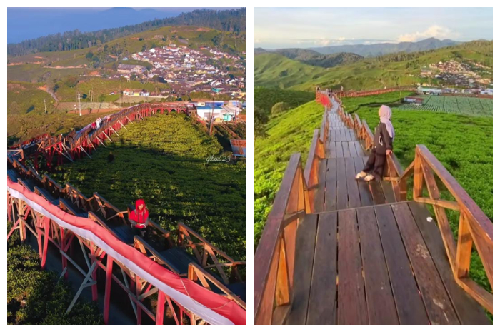 Taman Langit Pangalengan yang berlokasi di Kampung Puncak Mulya, Jalan Cukul, Desa Sukaluyu, Kecamatan Pangalengan, Bandung Selatan, Jawa Barat.