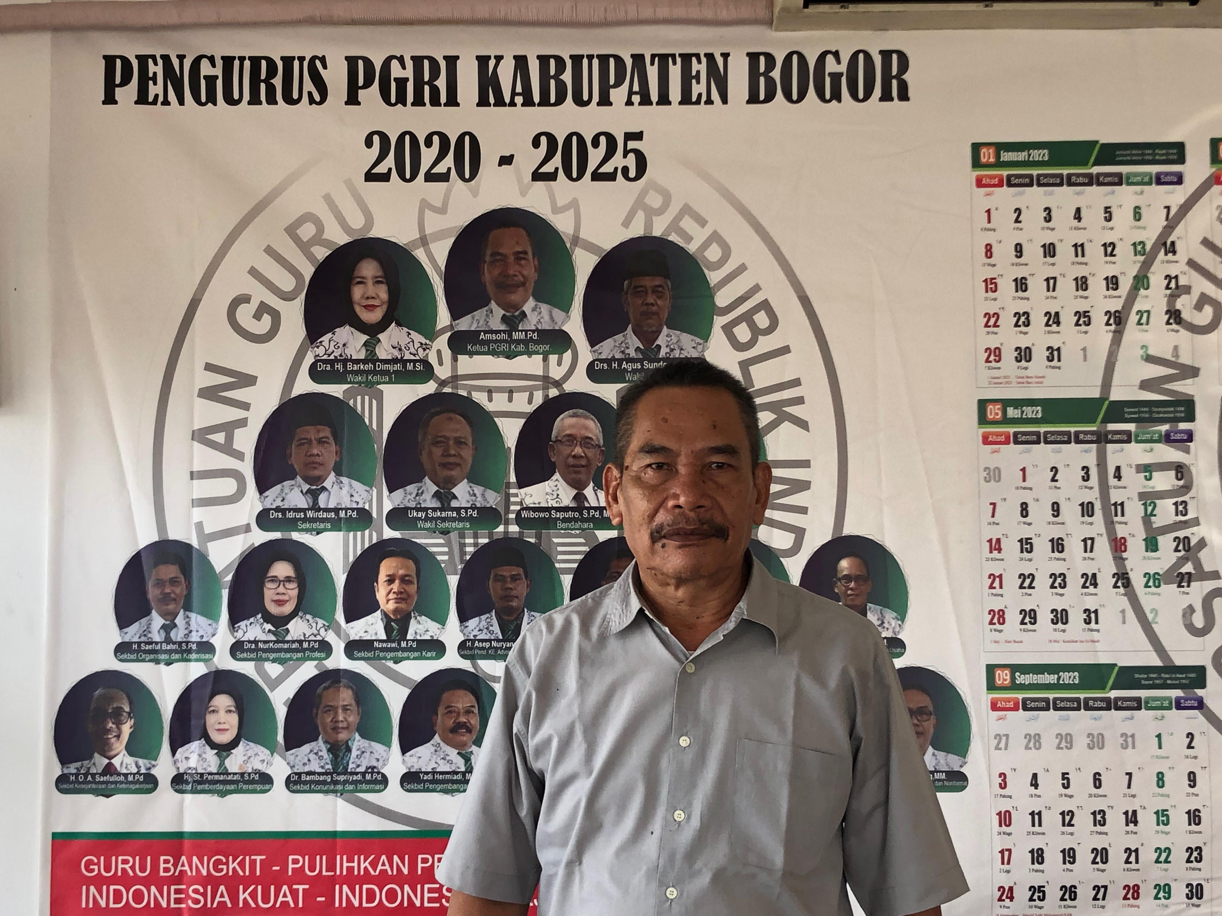 Ketua Persatuan Guru Republik Indonesia (PGRI) Kabupaten Bogor, Amsohi