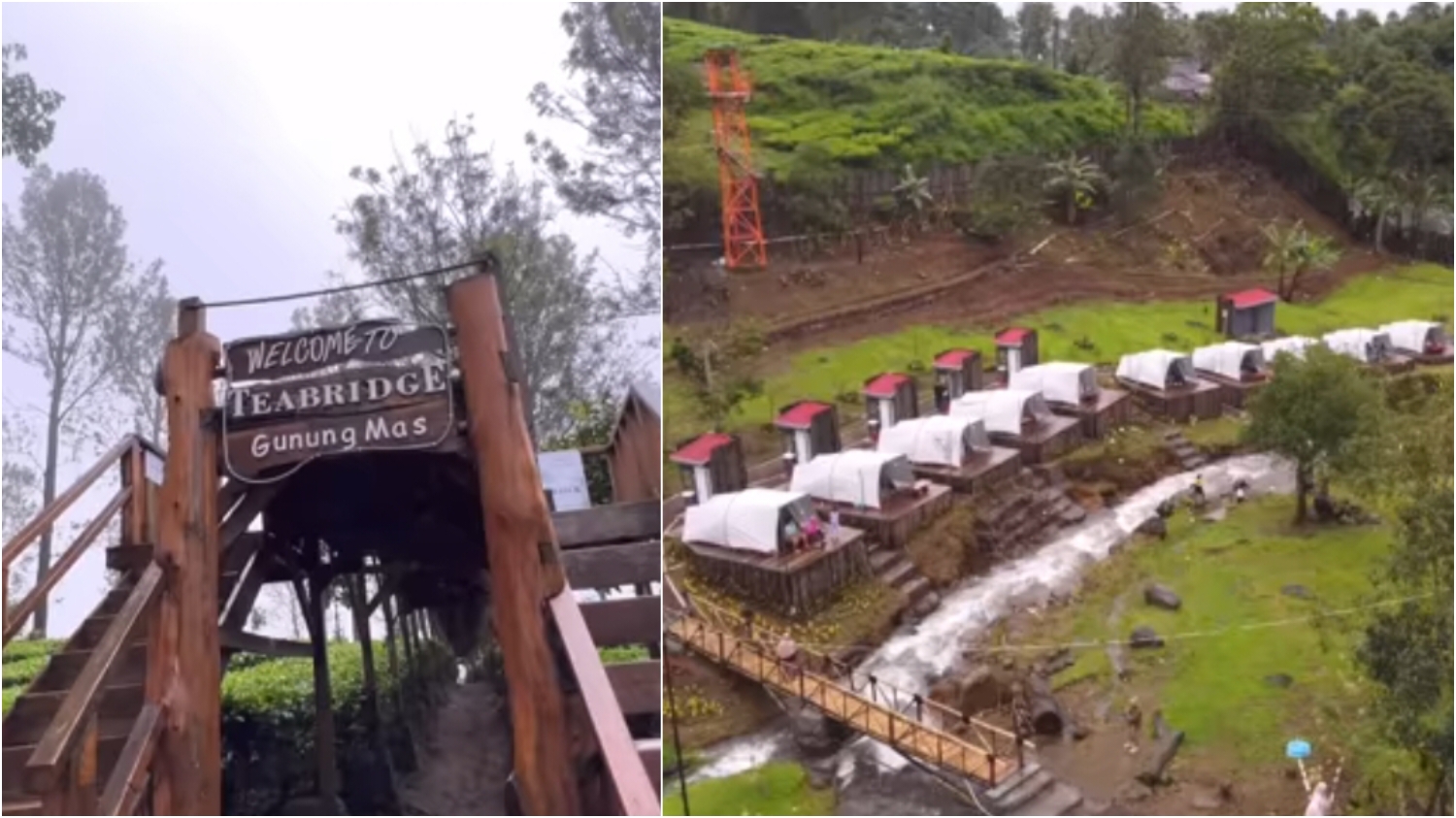 Riverside Camp Gunung Mas yang berada di kawasan wisata Gunung Mas Puncak, Kecamatan Cisarua, Kabupaten Bogor.