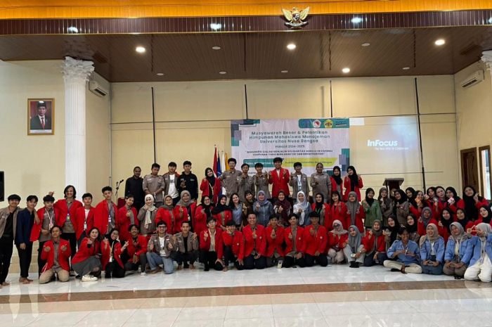 Mubes HIMAMEN Fakultas Ekonomidan Bisnis di Auditorium UNB Bogor, pada Rabu (4/9/2024)