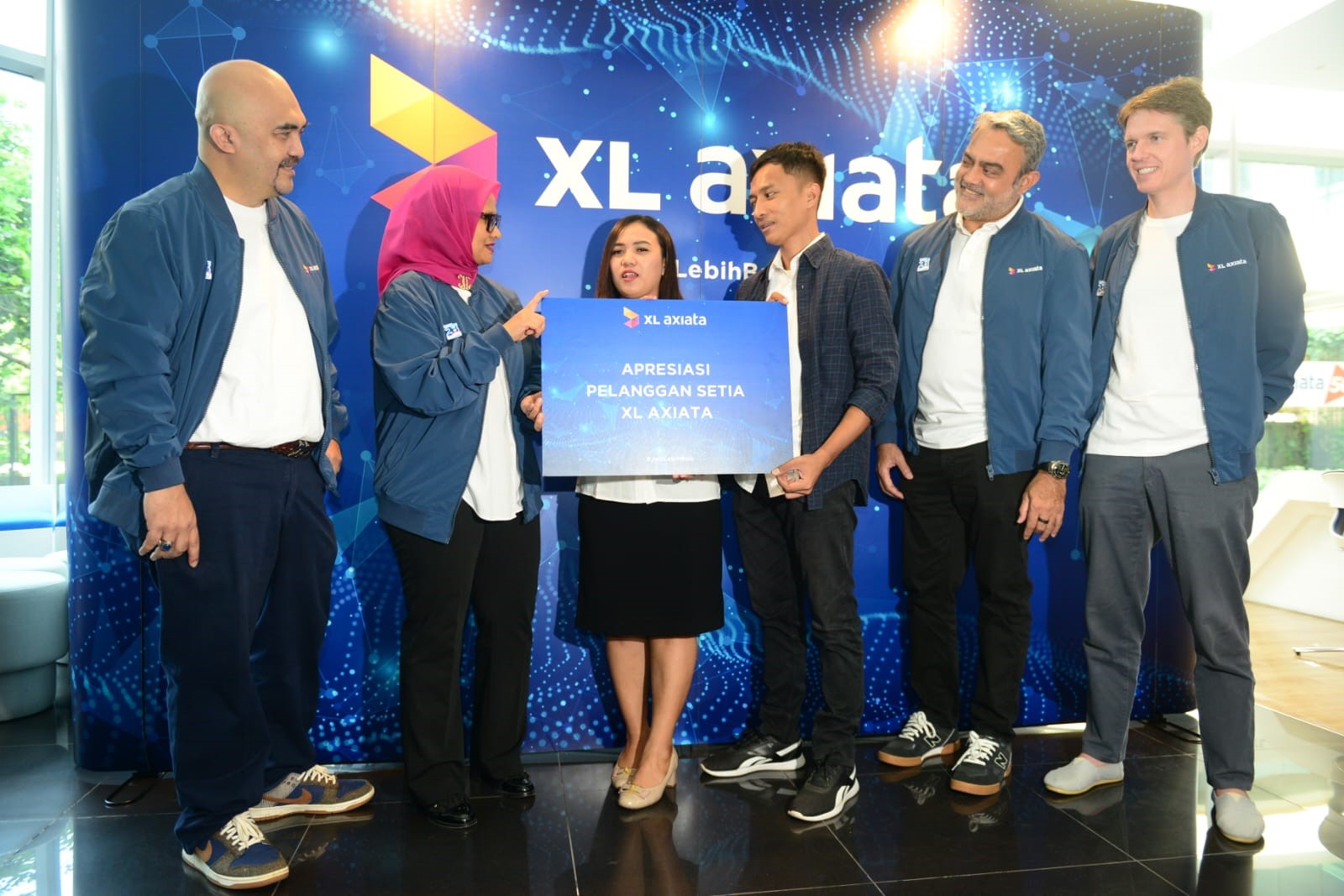 Acara peringatan Hari Pelanggan Nasional 2024 yang digelar XL Axiata di Jakarta.Rabu (4/9/2024)