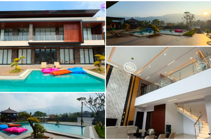 Azkara Villa di kawasan Puncak Cisarua Bogor rekomendasi penginapan yang asyik untuk ngumpul bareng keluarga.