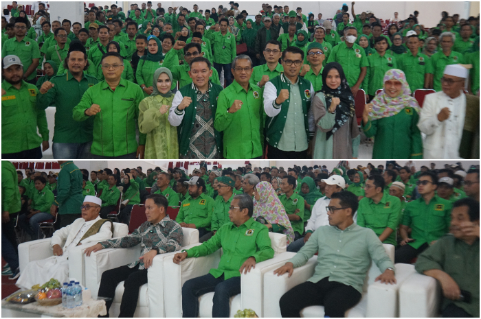 Rapat Konsolidasi PPP yang dihadiri calon Wali Kota&nbsp;Dokter Rayendra dan Wakil Wali Kota Bogor&nbsp;Eka Maulana, Minggu (8/9/2024)