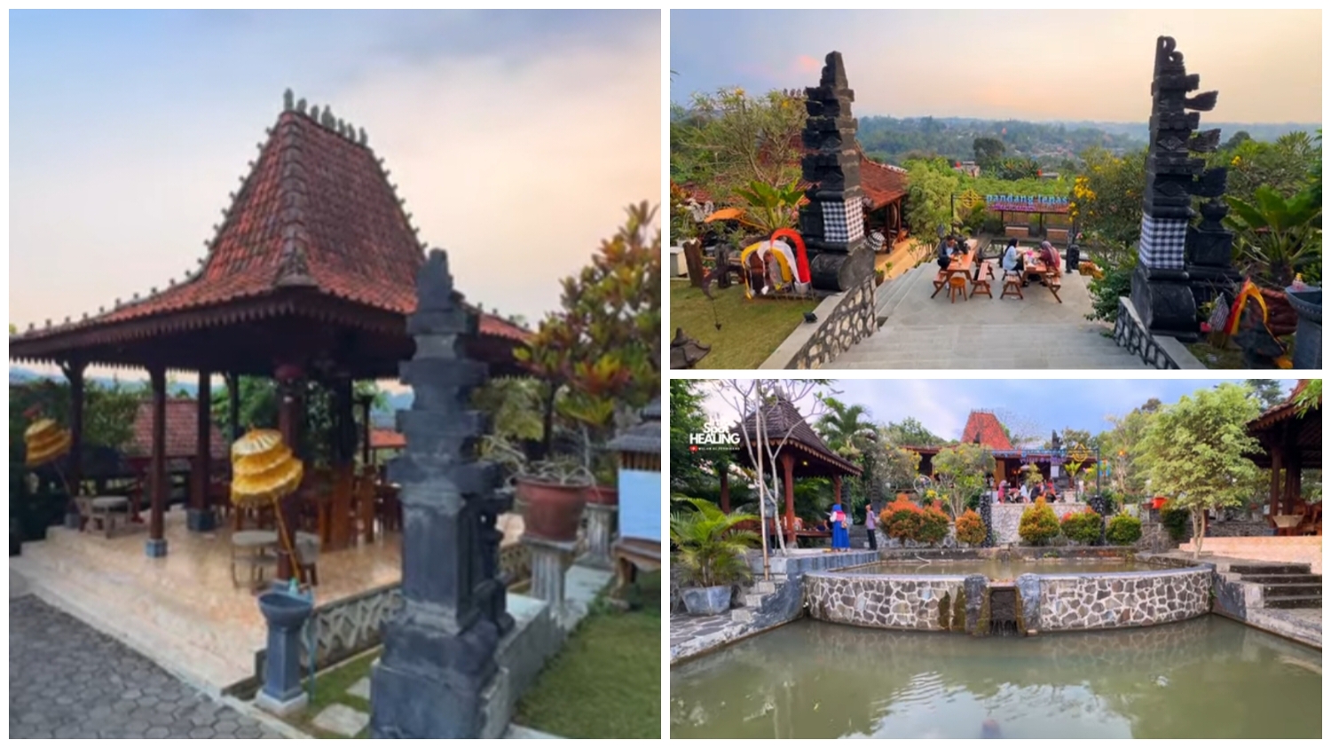 Pandang Lepas Coffee and Eatery, yang berlokasi di Desa Cipayung Datar, Kecamatan Megamendung, Kabupaten Bogor.
