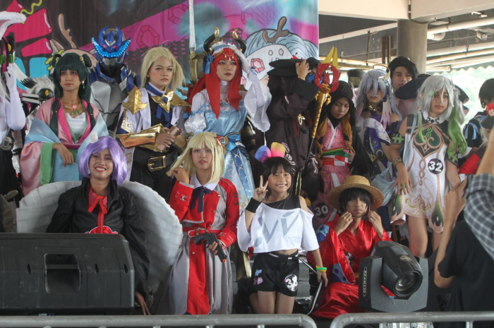 Peserta Bogor Nation Matsuri 2024 di Boxies 123 Mall Minggu (8/9/2024). Kegiatan ini disaksikan ribuan penggemar jejepangan.