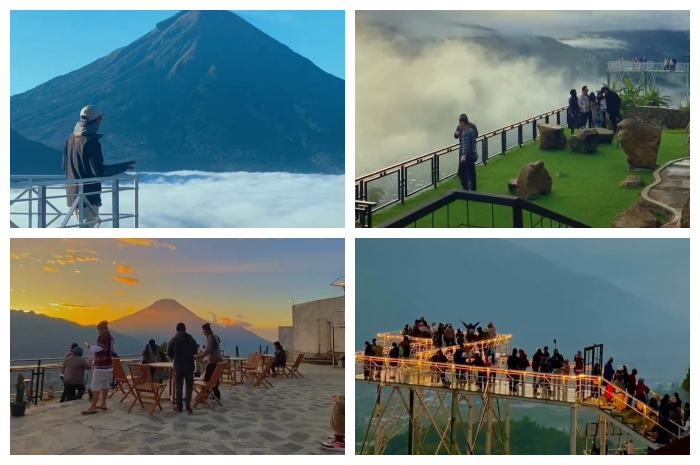 Destinasi wisata Pintu Langit Sky View Dieng, Winosobo, Jawa Tengah.