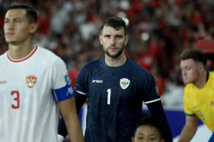 Kiper Timnas Indonesia Maarten Paes jadi pemain terbaik pada laga menghadapi Australia di SUGBK Selasa (10/9/2024).