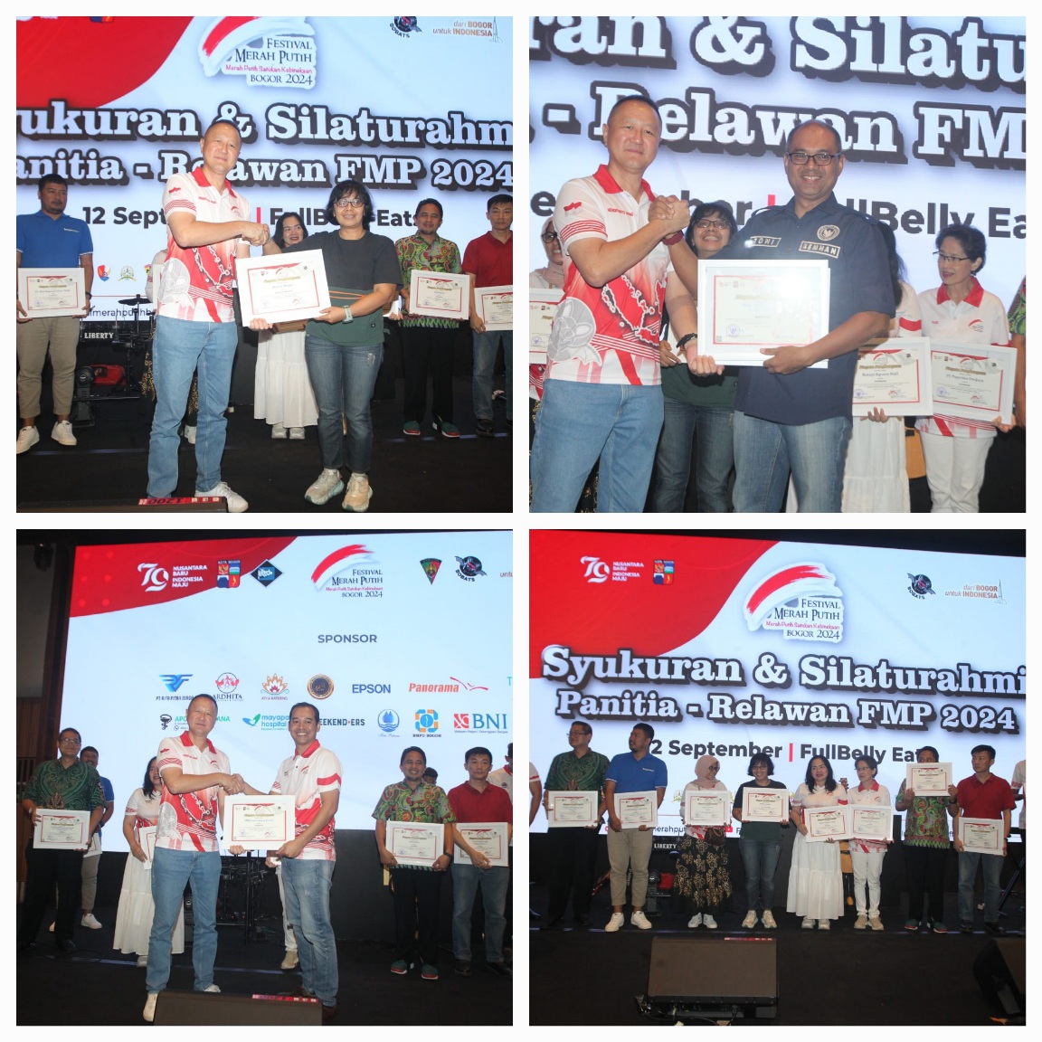 Syukuran dan silaturahmi panitia Festival Merah Putih 2024 di Bogor.