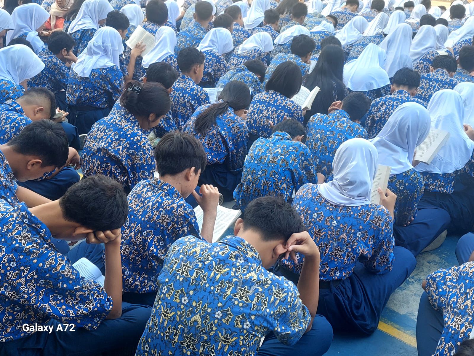 Potret siswa SMPN 9 Kota Bogor, yang tengah mengikuti Program Gelise (Gerakan Literasi Sembilan).