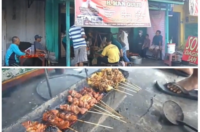 Kedai sate kambing H Man Gulit yang ada di kawasan Solo menjadi salah satu rekomendasi untuk dikunjungi.