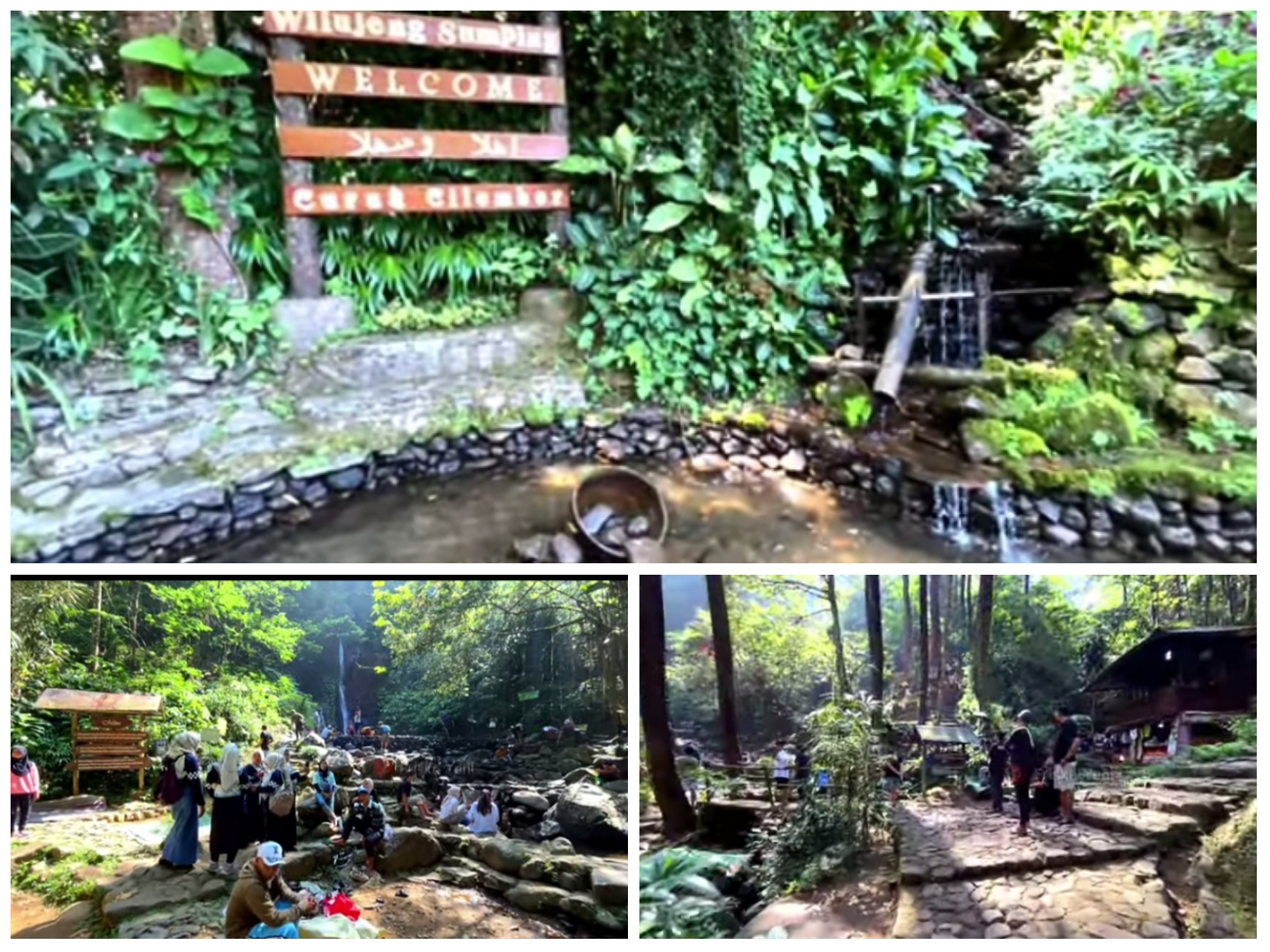 Keindahan Curug Cilember, yang merupakan salah satu destinasi wisata alam favorit wisatawan Ketika healing ke Puncak, Kabupaten Bogor.